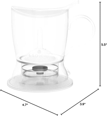 GROSCHE Aberdeen Tea Infuser Teapot & Smart Tea Maker - BPA-Free, Drip-Free Design | Coaster | Easy Brew | Easy Clean Steeper | Loose Leaf Brewing - Stylish Design | 17.7 oz - 525 ml - Black