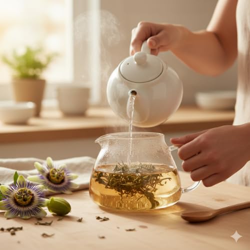 KURANDERO Passionflower Tea 4 oz (113 g) – 100% Natural Hojas de Pasiflora (Passiflora incarnata) – Loose Leaf Herbal Infusion, Non-GMO, Additive-Free, Caffeine-Free, Single Pack