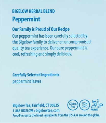 Bigelow Peppermint Caffeine Free Herbal Tea, 20 ct
