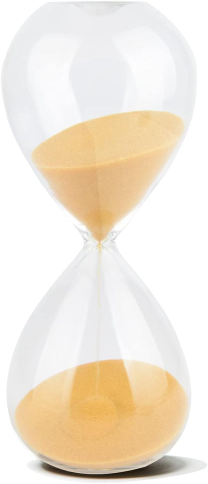 Hourglass, HoveBeaty Hand-Blown Sand Timer Set for Time Management 15 Minutes Durable Glass Construction (15 Min, Black)