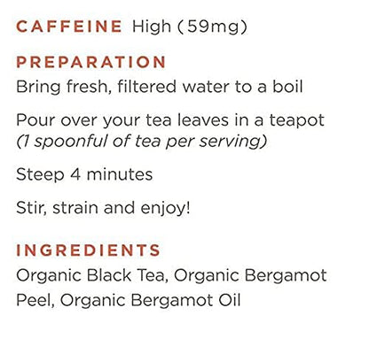 Golden Moon Organic Tippy Earl Grey Loose Leaf Tea – 8oz Bulk 96 Servings