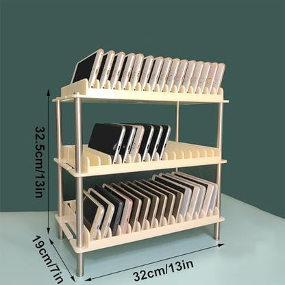 X-Large Cell Phone Holder for Classroom & Family Time, Anti-Slip Design with Grooves, Perfect for Home, School & Office Use - Versatile Phone Box