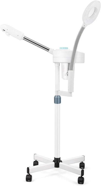 Artist hand Professional Facial Steamer with 5X LED Magnifying Lamp 3 in 1