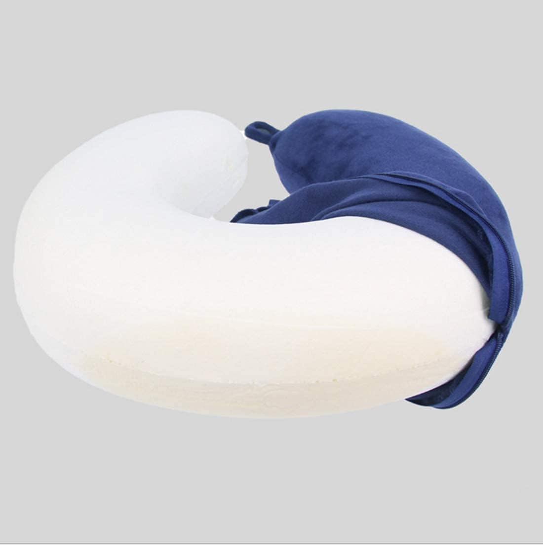 GDEOUP Travel Pillow 100% Pure Comfortable U Shape Memory Foam Pillows Neck and Head Support Portable Travel Neck Pillow Suitable for Planes Airplane for Traveling,Train,Self-Drivingng Car,(Grey)