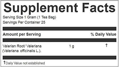 Hanan Peruvian Secrets Valeriana Herbal Tea | 100% Natural Valerian Root | 25 Tea Bags | Naturally Aids in Relieving Occasional Stress, Tension | Safely Promotes Sleep and Relaxation