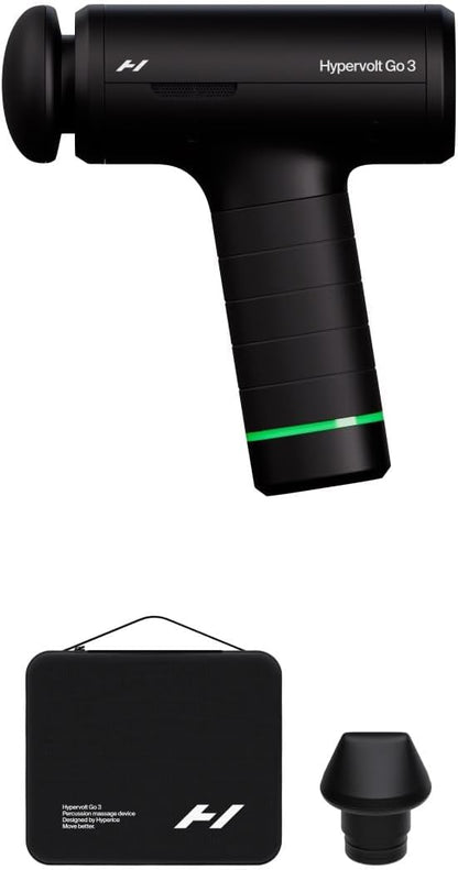 Hyperice Hypervolt Go 3 Percussion Massage Gun Lightweight with Carry Case