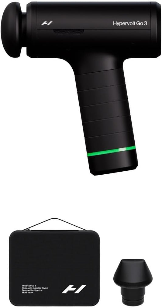 Hyperice Hypervolt Go 3 Percussion Massage Gun Lightweight with Carry Case