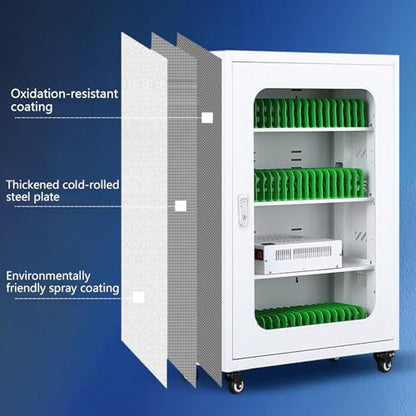 Wall-Mounted Phone Locker Charging Station - Secure Device Storage with USB Charging for Schools, Churches, AirportsPublic Spaces,White-6Slots