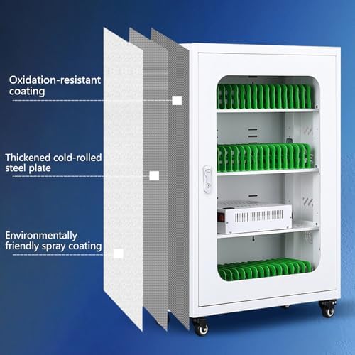 Wall Mounted Phone Locker with USB Charging Stations, Multi Functional Mobile Phone Storage for Schools Churches Airports（White,6slots）