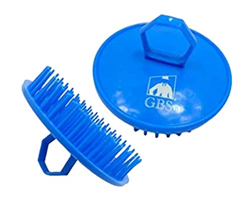 G.B.S Gents Dandruff Cleaning Scalp Brush 2 Pack – Silicone Shampoo Scrubber for Hair & Scalp Massage, Exfoliating Wet Dry Hair Care, Red
