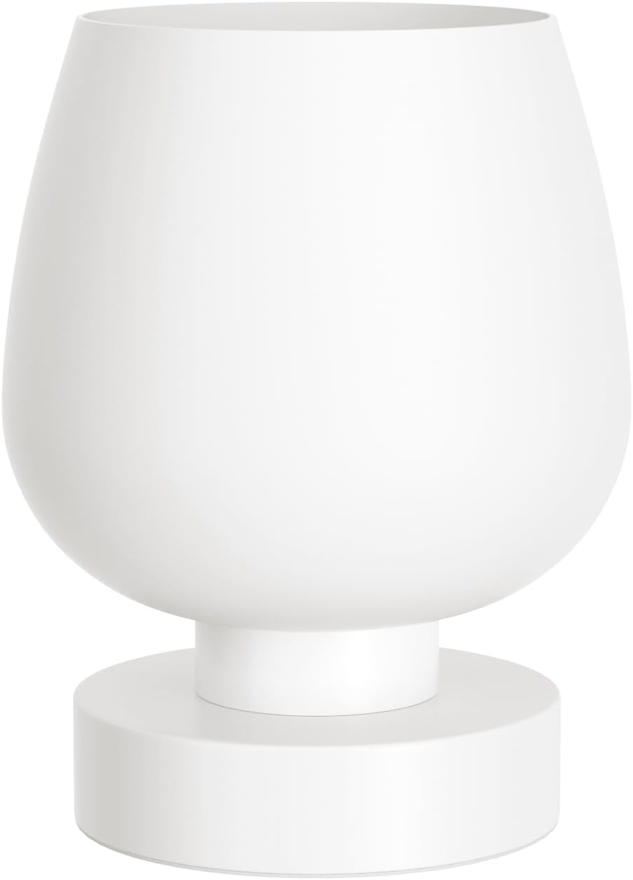 Seealle Touch Table Lamp for Nightstand - Small Bedside Lamp for Bedroom Living Room Night Stands, Desk Lamp with White Glass Shade for Small Spaces, 3 Way Dimmable, LED Bulbs, Gifts