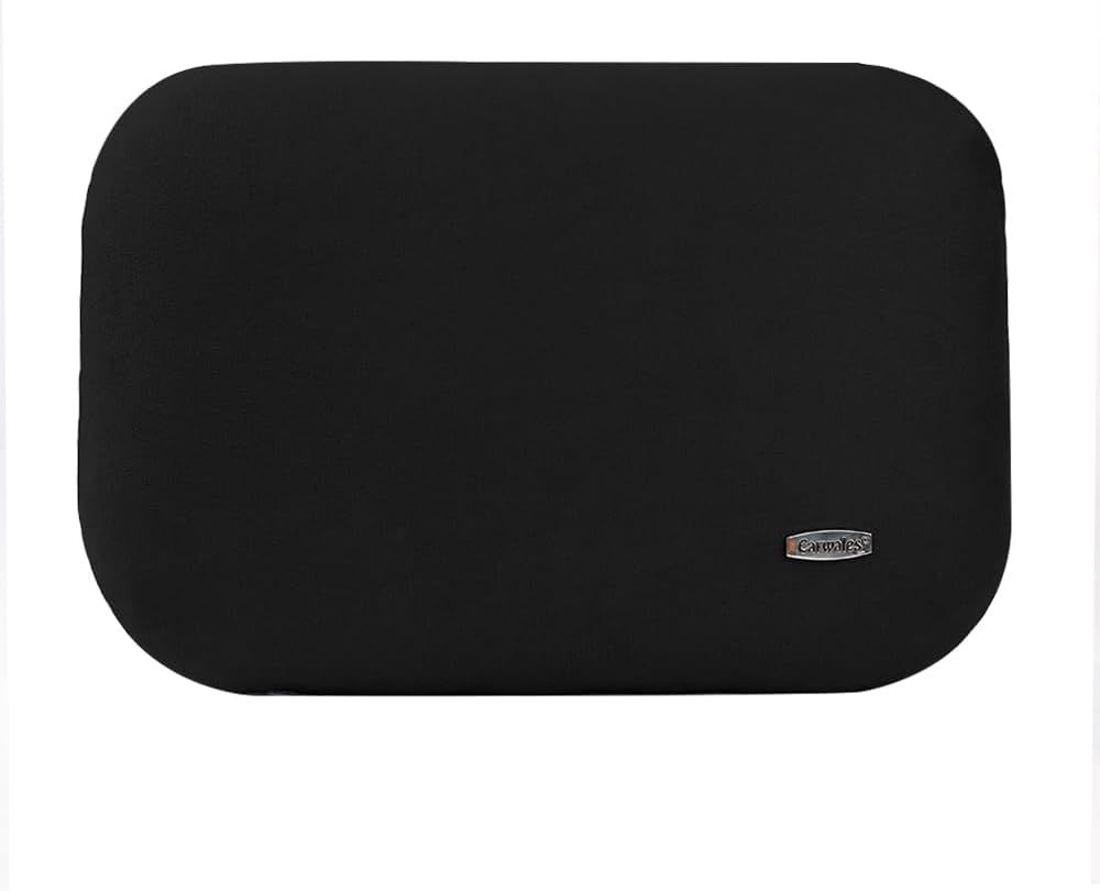Carwales Emulsion Lumbar Support Pillow for Car Driving Seat Relax Soft Lower Back Support Home Office Chair Cushion Desk Accessories Waist Pain Relief Black