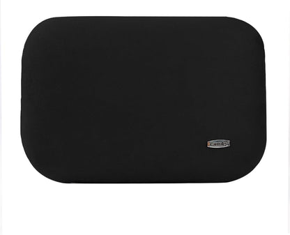 Carwales Emulsion Lumbar Support Pillow for Car Driving Seat Relax Soft Lower Back Support Home Office Chair Cushion Desk Accessories Waist Pain Relief Black