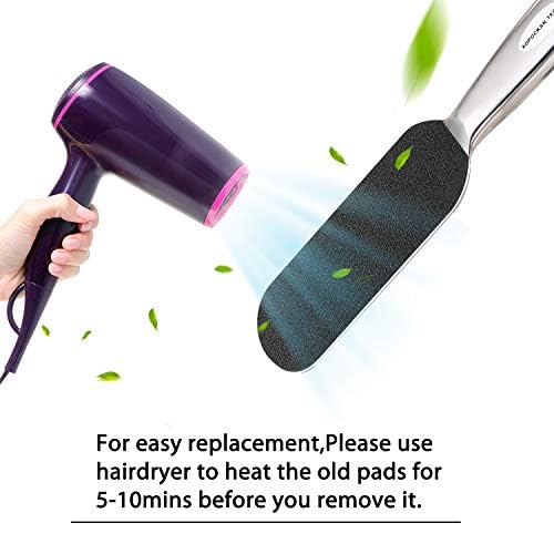 Professional Pedicure Foot File,Coarse/Fine Double Side and Reusable Stainless Steel Cracked Skin Corns Callus Remover Feet Rasp