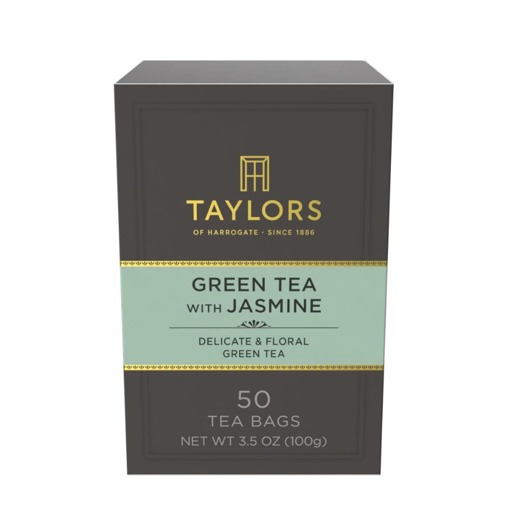 Taylors of Harrogate Green Tea with Jasmine Bags, 50ct (Pack of 1)