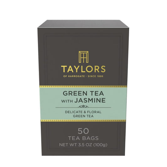 Taylors of Harrogate Green Tea with Jasmine Bags, 50ct (Pack of 1)