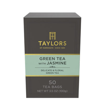Taylors of Harrogate Green Tea with Jasmine Tea Bags, 50ct (Pack of 6)