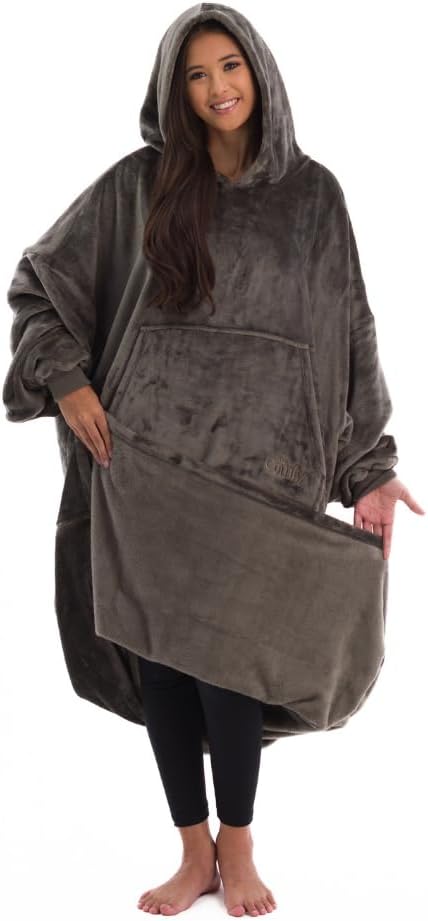THE COMFY Dream | From Shark Tank | Patented | No Sherpa | Light Wearable Blanket Hoodie | Gift for Women & Men | One Size
