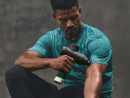Hyperice Hypervolt 2 Pro and Heated Head - Featuring Quiet Glide Technology - Handheld Percussion Massage Gun | 5 Speeds, 5 Interchangeable Heads | Helps Relieve Sore Muscles and Stiffness