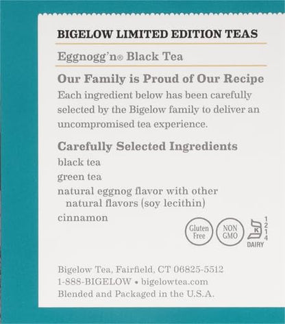 Bigelow Tea Black Tea 6 Flavor Variety Pack, Caffeinated Tea with Mint, Lemon, Constant Comment, English Teatime, Earl Grey, and Vanilla Chai, 20 Count Box (Pack of 6), 120 Total Tea Bags