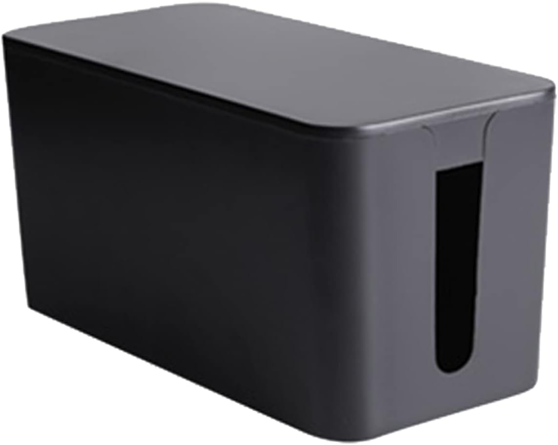 Cable Management Box,Power Cover Surge Protector for Desk Large Black
