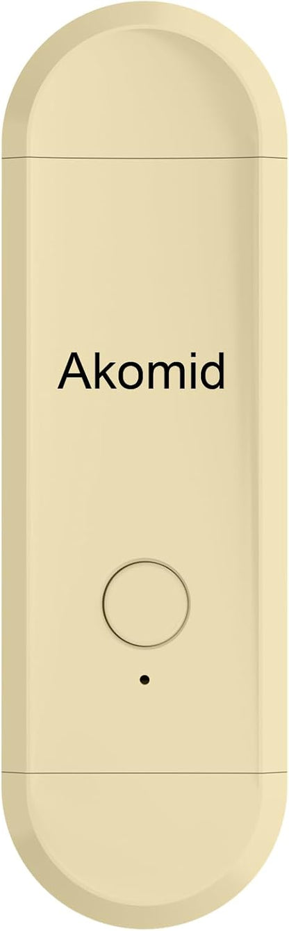 Akomid USB Rechargeable Book Light for Reading in Bed, 8 LEDs Bookmark Style Clip on, Eye-Cared Amber Light Mode for Kids, Blue Light Blocking, Stepless Dimming,Khaki