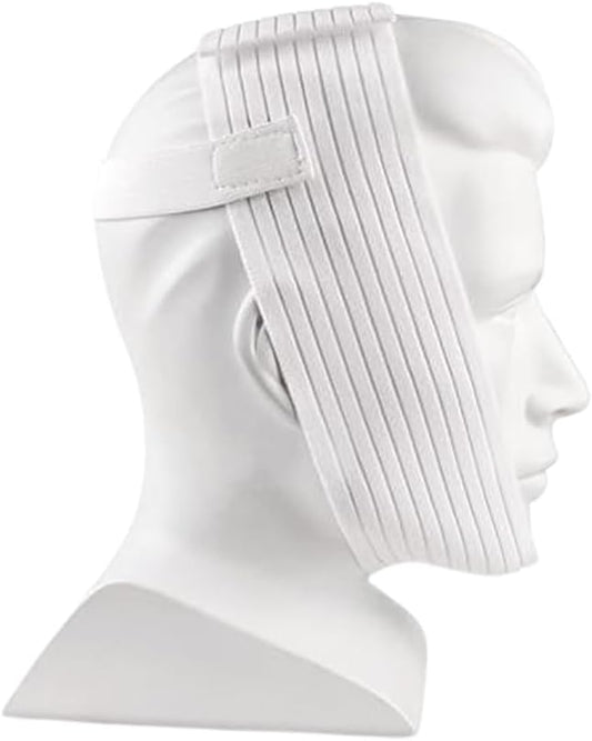 Bistras Super Deluxe White Chin Strap for Cpap Users - Anti Dry Mouth- Anti Snore Chin Strap Great Sleeping Solution for Men and Women to Keep Mouth Closed While Sleeping (1 pk)
