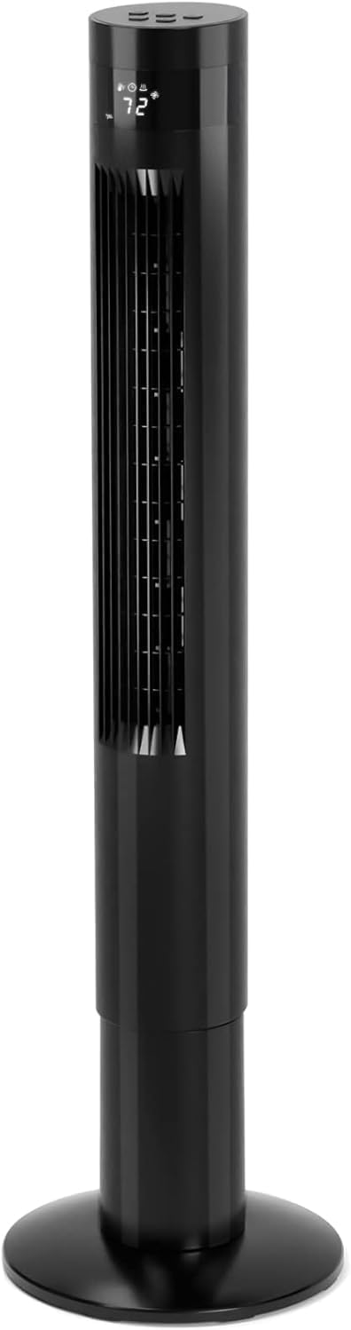 Antarctic Star Tower Fan 85°Oscillating Fan Quiet Cooling 12H Timer Remote Control Bladeless Electric 3 Speeds Wind 3 Modes, 42INCH, PINK