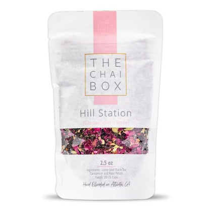 The Chai Box Traditional Cardamom Chai with Rose - 100% Organic Black Tea