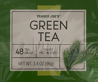 Trader Joes Green Tea, one box of 48 tea bags, hot or cold