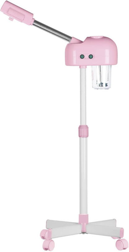Professional Facial Steamer, Hot Mist Spray, Vaporizador Facial Steamer for Esthetician, Height Adjustable, SPA at Home, White