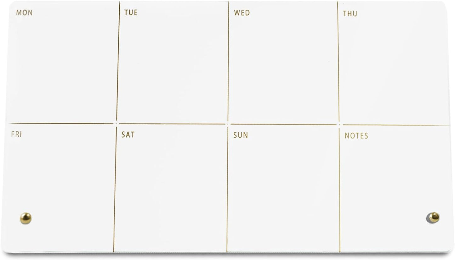 Desktop Acrylic Weekly Planner Whiteboard with Stand,12"X6"-Small,Dry Erase Weekly Planner for Desk,Acrylic Desk Calendar Dry Erase,Pink Dry Erase Board for Office Home School-ZMZL-P-1530