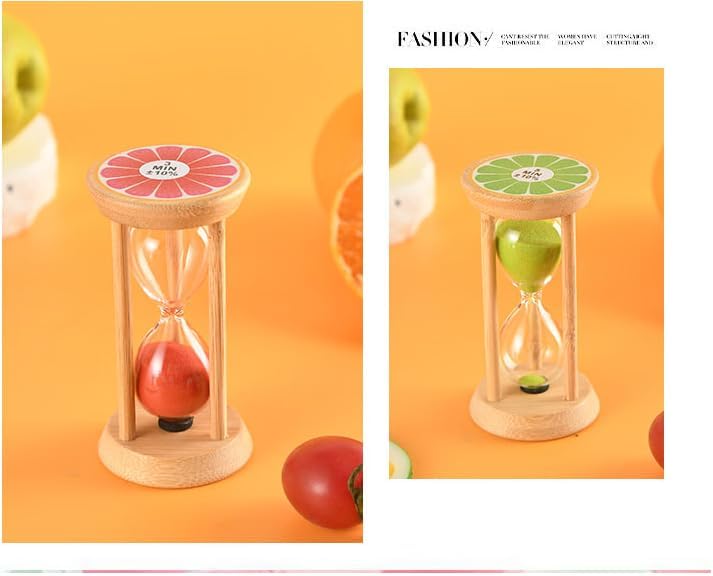 Mini Wooden Sand Timers,100% Bamboo Hourglass Sand Timers 1Min Sandglass Timer for Toothbrush Timer Games Classroom Home Office Cooking(Blue+1Min)