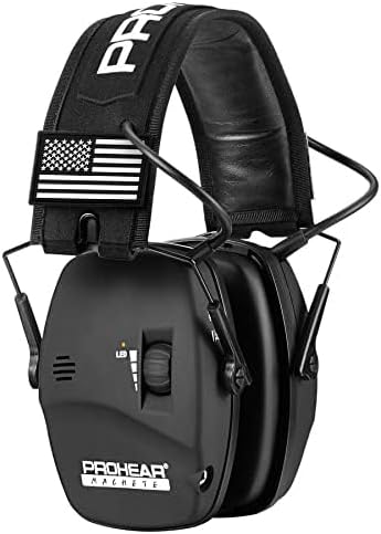 PROHEAR Electronic Ear Protection for Shooting with 4X Sound Amplification, Gun Range Hearing Protection Muffs, NRR 23dB Noise Reduction Headphones for Hunting, Green