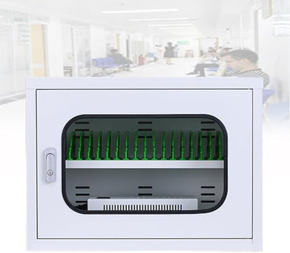 Wall-Mounted Phone Locker Charging Station - Secure Device Storage with USB Charging for Schools, Churches, AirportsPublic Spaces,White-6Slots