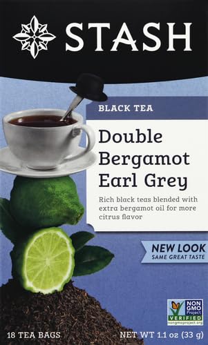 Stash Double Bergamot Earl Grey Black Tea, Tea bags, 18 ct (Pack of 2)