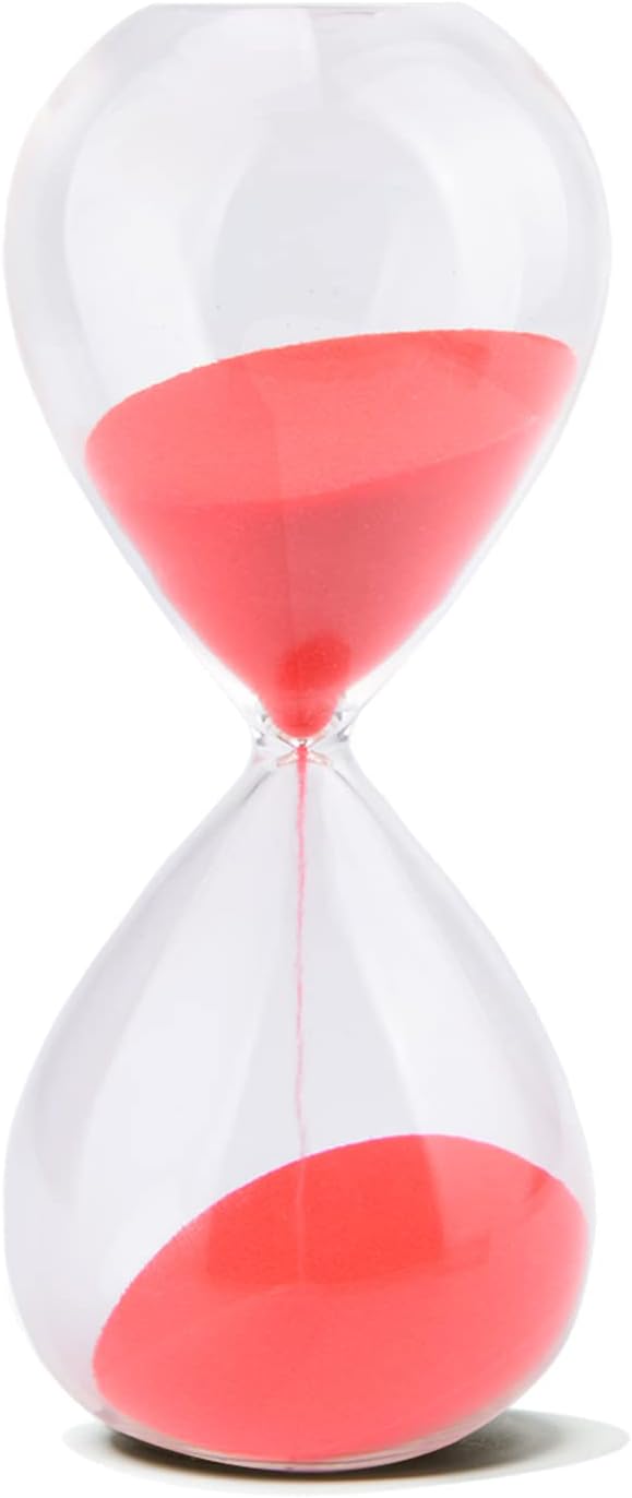 Hourglass, HoveBeaty Hand-Blown Sand Timer Set for Time Management 15 Minutes Durable Glass Construction (15 Min, Black)