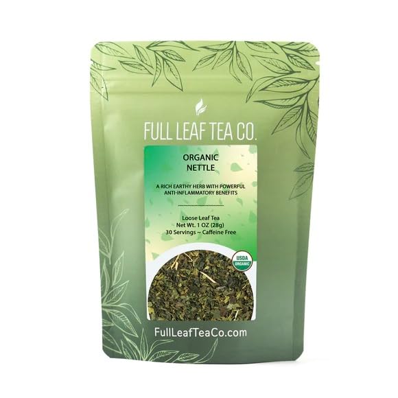 Organic Nettle Loose Leaf Tea - 1oz Bag (Approx. 15 Servings) | Full Leaf Tea Co.
