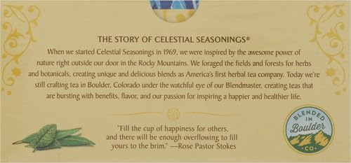 Celestial Seasonings Peppermint Herbal Tea, Caffeine Free, 20 Tea Bags Box (Pack of 6)