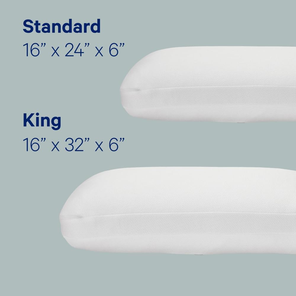 Casper Sleep Essential Cooling Foam Pillow, Standard Size – Firm Memory Foam with Cooling Cover, Supports Side Sleepers, Breathable & Pressure-Relieving