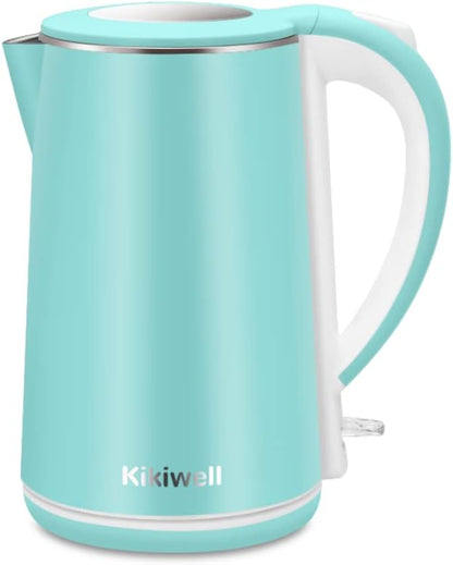 1.8L Blue Electric Kettles Stainless Steel, Double Wall