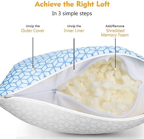 Love Attitude King Size Pillows, Shredded Memory Foam Pillows King