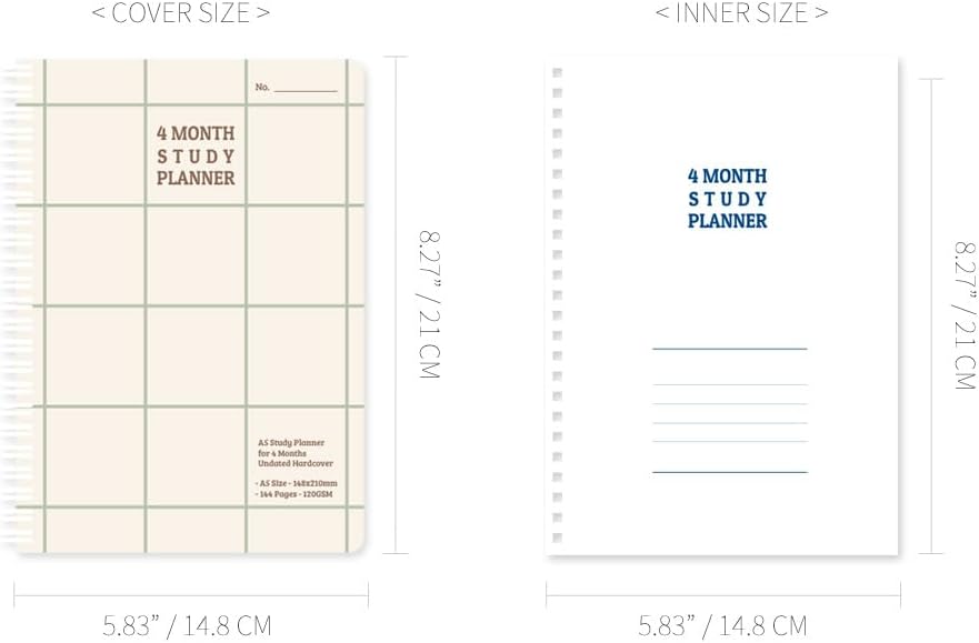 Monolike Basic B5 Monthly + Weekly Planner pad, A SET - Academic Planner, Weekly & Monthly Planner, To-do list, Note pad, Scheduler