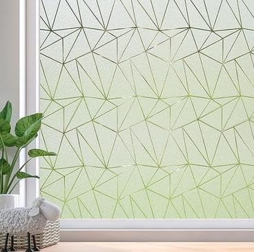 Coavas Blackout Window Privacy Film, Geometric Pattern, 11.8" x 78.7"