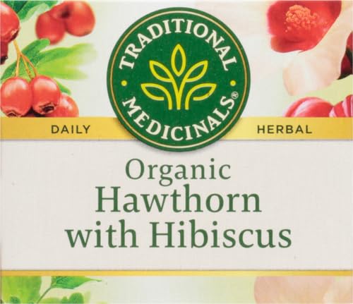 Traditional Medicinals Organic, Hibiscus Tea - Supports Normal Heart Health & Cardiovascular Wellness - Kosher, Non-GMO, Caffeine-Free, Compostable - 16 Tea Bags