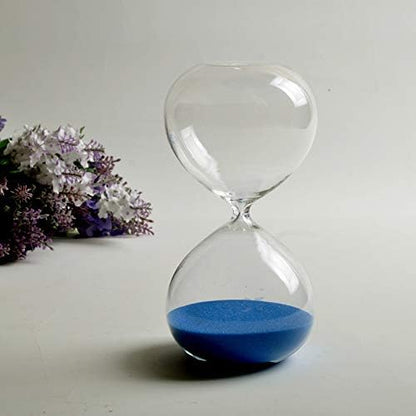 Graces Dawn Super Beautiful Transparent Glass Hourglass Sand Timer 60 Minutes with (Black)