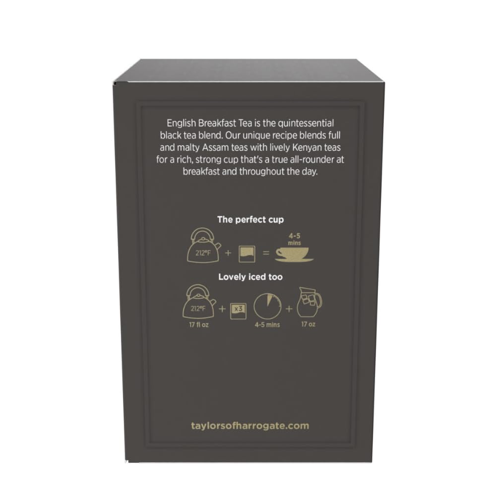 Taylors of Harrogate English Breakfast Black Tea, 50ct (Pack of 6)