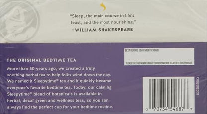 Celestial Seasonings Sleepytime Tea Plus Melatonin, Caffeine Free, Celestial Seasonings Herbal Tea, 18 Bag Box