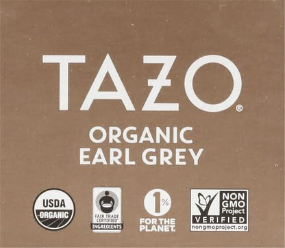TAZO Organic Earl Grey Tea Bags, Black tea with Caffeine, 16 Tea_Bags (Pack of 2)