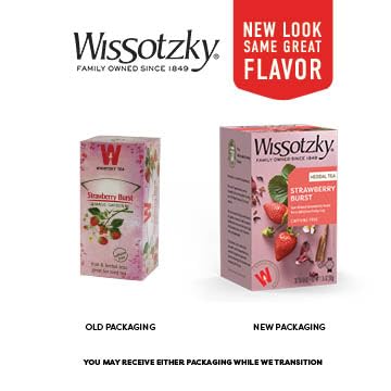 Wissotzky Strawberry Burst Herbal Tea, 20 Tea Bags | Fruity Blend | Caffeine Free Tea | Antioxidant Rich